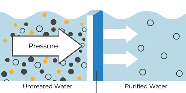 Diagram of RO . membrane permeation